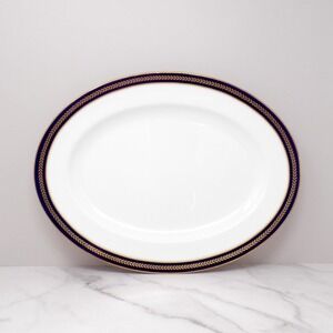 Vintage Coalport Bone China Blue Wheat Large 15 1/2" Serving Platter